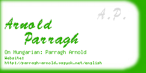 arnold parragh business card